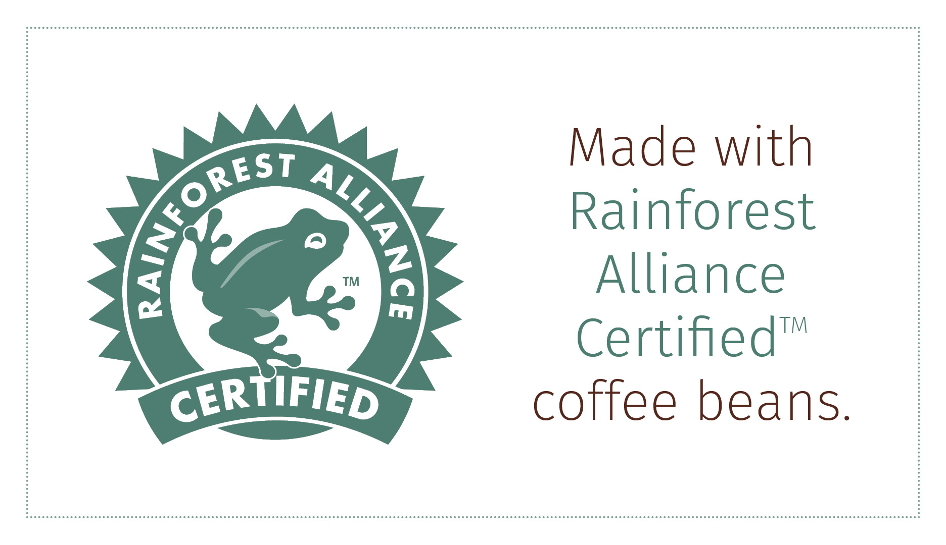 Rainforest Alliance Logo - Made with Rainforest Alliance Certified Coffee Beans