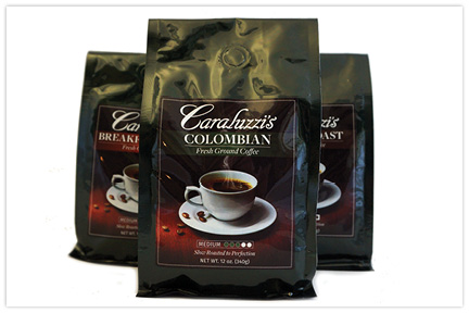 Caraluzzi's Ground Coffees.
