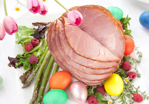 Caraluzzi's Easter Meat Guide - Spiral Sliced Ham on Table