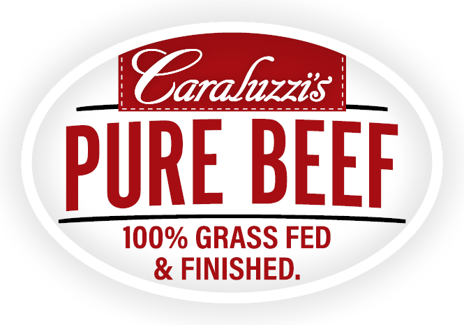 Caraluzzi's Pure Beef Logo 100% Grass fed and finished antibiotic free beef