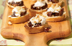 Goat Cheese & Fig Topped Bruschetta Toast