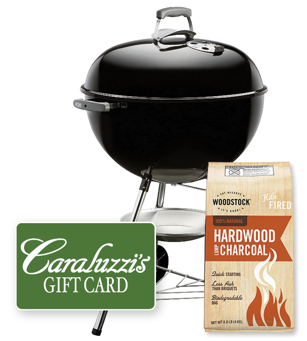 Weber Grill, Caraluzzi's gift Card, Charcoal