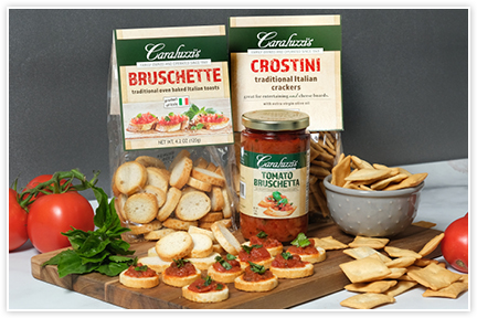 Caraluzzi's Bruschetta, Bruschette Toast, and Crostini