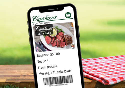 Caraluzzi's E-Gift card for Father's Day