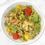 Couscous Pesto Shrimp and Zucchini Bowl
