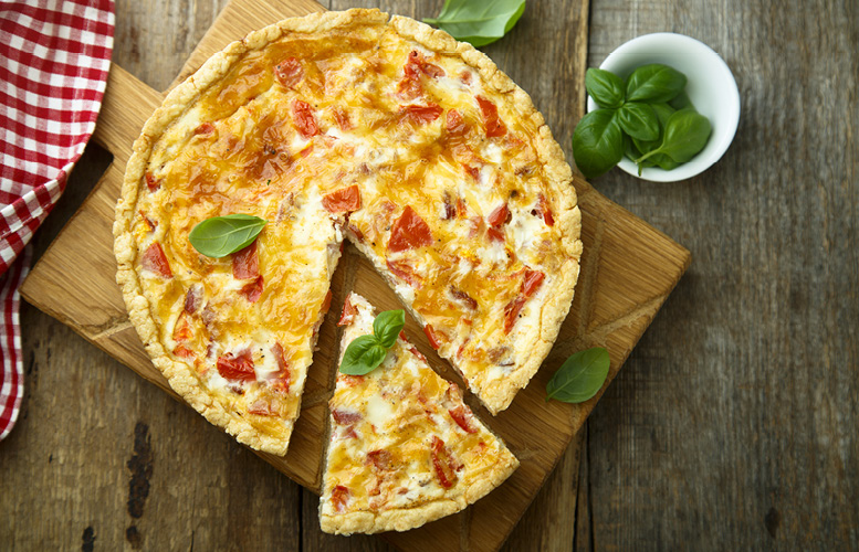 Bacon Tomato Artichoke Quiche