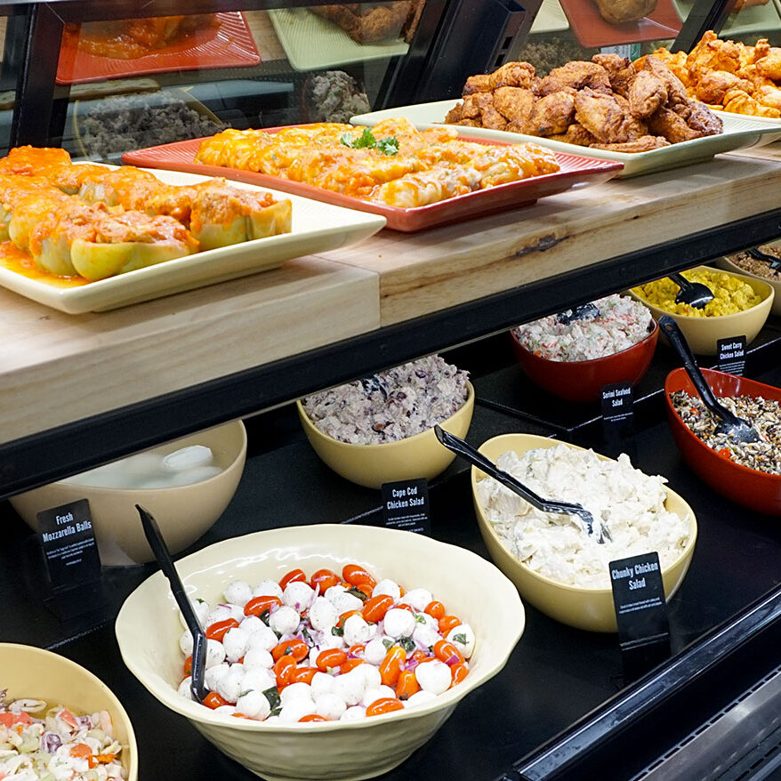 Caraluzzi's Premium Delicatessen - case display with chef prepared meals
