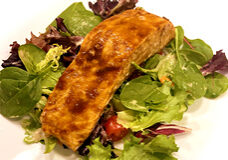 Healthy Salmon over Mixed Greens