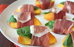 Prosciutto di Parma Wrapped Peaches