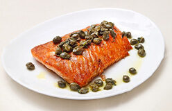 Salmon with Caper Sauce